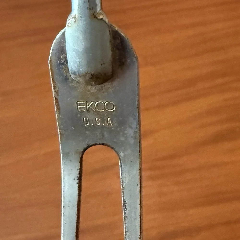 Vintage EKCO USA Carving Fork — Rare 13